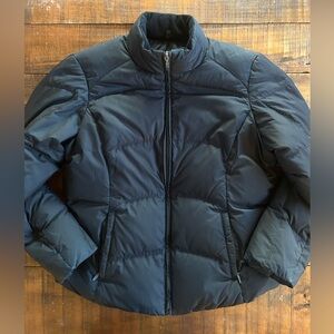 Eddie Bauer Black Goose Down Puffer Coat M/L